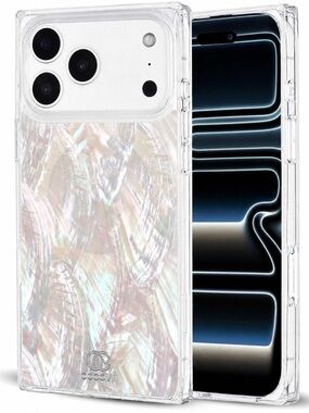 COCOMII Rectangle For IPhone 17 Pro Max Case, Natural Real Mother Of Pearl